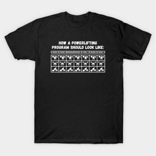 Powerlifting Program White T-Shirt